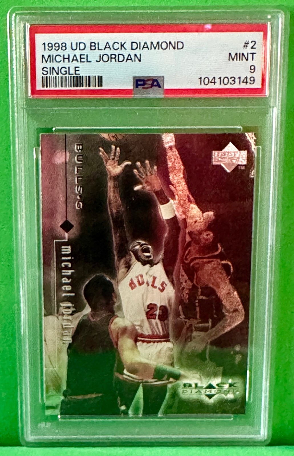 1998-99 Upper Deck BLACK DIAMOND Michael Jordan SINGLE #2 PSA-9 MINT