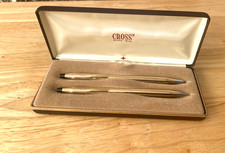 CROSS CENTURY BALL POINT PEN AND MECHANICAL PENCIL 12K GOLD FILLED MADE IN USA
