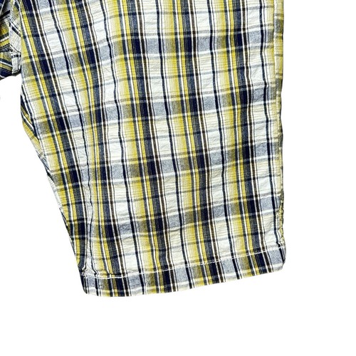 Levi’s 706L gelb blau Madras kariert Shorts Herren 32 adrette Baumwolle Sommer - Bild 7 von 14