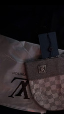 Louis Vuitton Mens Gray/Black LV Patch Geomet...