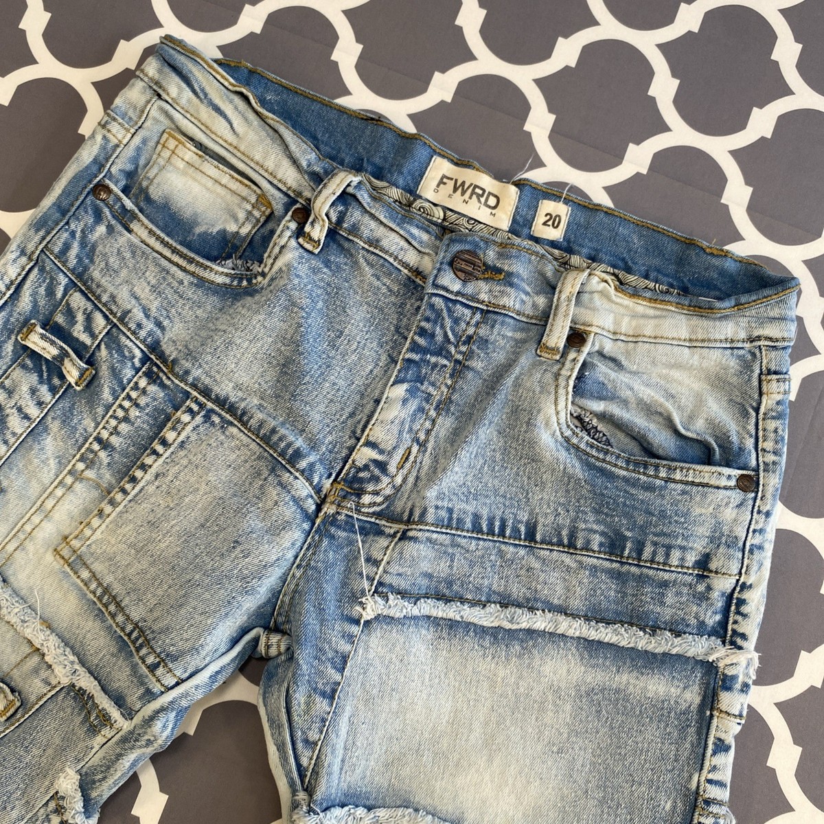 Kids FWRD DENIM & CO. Patches Denim Jean Youth size 20  MSRP $60 View 4