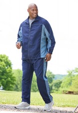 KingSize Men's Big Tall Long Sleeve Colorblock Tracksuit