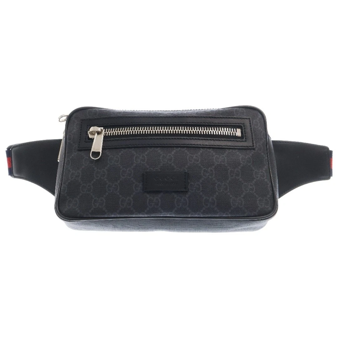 Gucci GG Supreme sac ceinture corps noir 474293 520981 occasion ea9402cf9a5a910657df7ad7