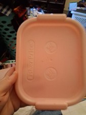 Vintage Fisher Price Fun with Food PINK SERVING TRAY 1992 Flower Design