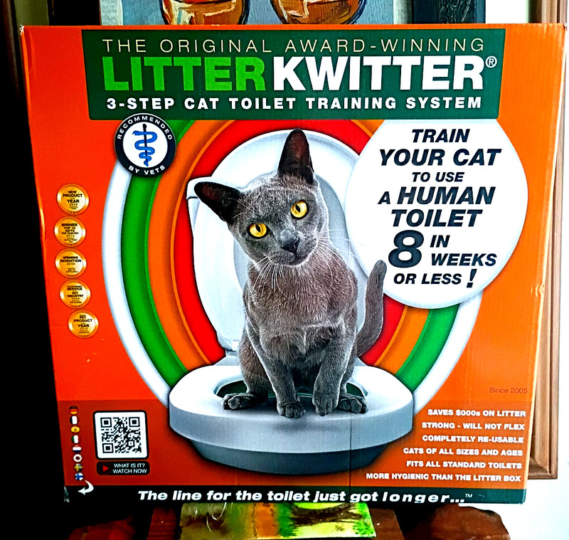 Original Litter Kwitter 3-Step Cat Toilet Training System 8 Weeks or Less READ$$