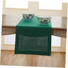  Linen Rainforest Green Table Runner 72 Inches Long 14 x 72 Inch 17: Rainforest