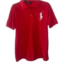 Polo Ralph Lauren Big Pony Polo Shirt Youth XL Red Classic Fit Cotton 3