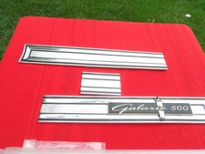 Ford 1964 Galaxie 500 Rear Panel Mouldings Set Of Three Gold Reanodized As Nos