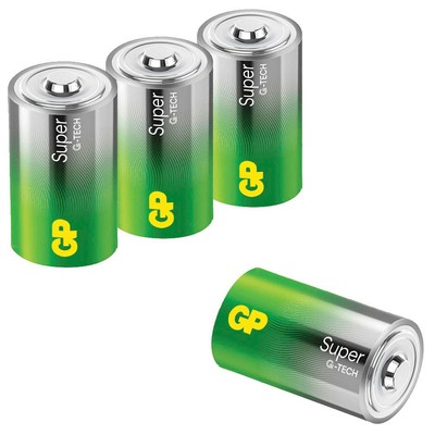 GP Batterien SUPER Alkali-Mangan Baby C 1,5 V, 4 St.