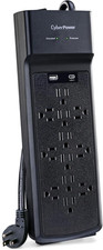Cyberpower CSP1206UC Surge Protector, 3000J, 12 Outlets, 1 USB-A, 1 USB-C, 6 Foo