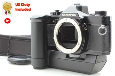 Meter Works [N MINT w/ Moter Drive ] Olympus OM-1 Black film Camera from Japan