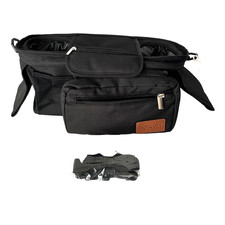 Momcozy Stroller Organizer - Insulated Cup Holder Phone Bag - Pockets Black NWT