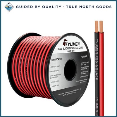 100FT Low Voltage Hookup Cable 14/2 Gauge for Efficient Electrical Connections