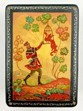 Mstera Laquer Box Made in USSR - Prince Ivan, the Firebird Scene