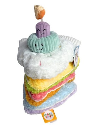 Giggle Scape Layered Birthday Cake Plush 2024 Smiling Rainbow 12  NEW