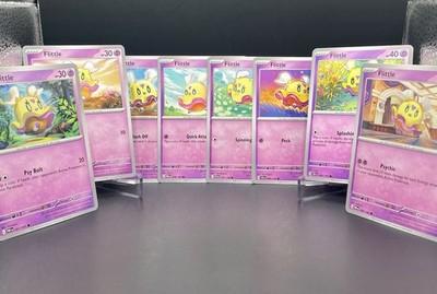 8x Flittle Lot - All 8 Scarlet & Violet Common Cards [Unique Artwork] Pokemon NM