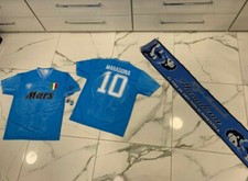 1 maglia Maradona Napoli MARS REPLICA EL PIBE DE ORO + PORTACHIAVI DIEGO el pibe