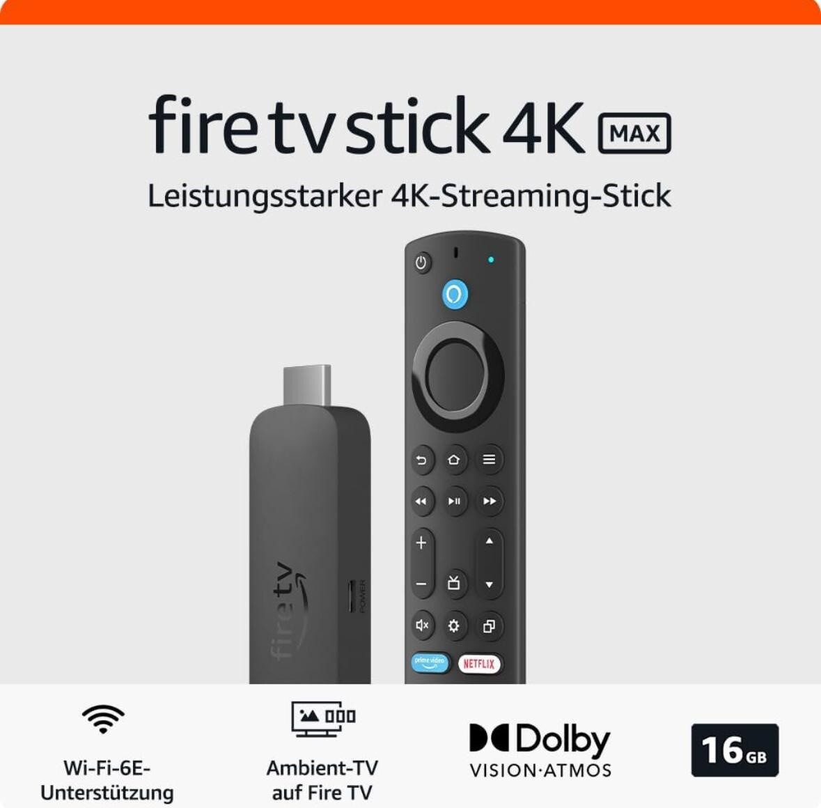 Thumbnail - Amazon Fire Tv Stick 4k Max, Unterstützt Streaming Über Wi-fi 6e,