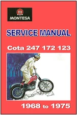 MONTESA Workshop Manual Cota 247 172 123 1969 1970 1971 1972 1973 1974 & 1975