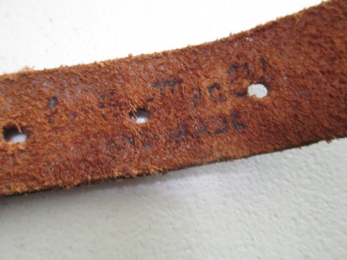 Vintage Lobster belt buckle leather tips Preppy USA Made 26 - Picture 7 of 9