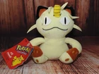 Vtg 1998 Pokemon Meowth #52 Beanbag Plush Toy 6.5" Hasbro Game Freak WITH TAG