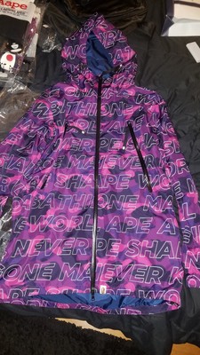 purple bape windbreaker