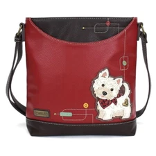 CHALA Sweet Messenger Bag - WESTIE Handbag (Burgundy) NWT