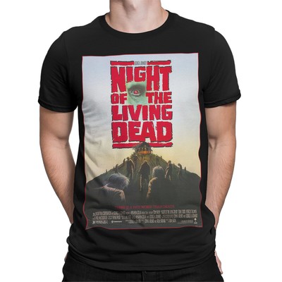Nacht der lebenden Toten Halloween Filmposter T-Shirt Retro Klassiker 1#HMP