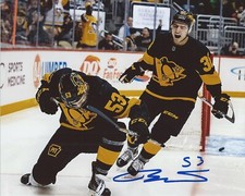 Teddy Blueger Signed 8x10 Photo Pittsburgh Penguins Autographed COA