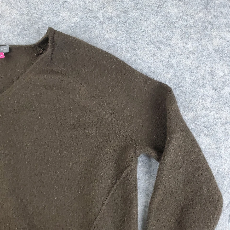 Suéter Vince Camuto Mujer Mediano Marrón Cuello en V Manga Larga Elástico Pullover Foto 3 de 4