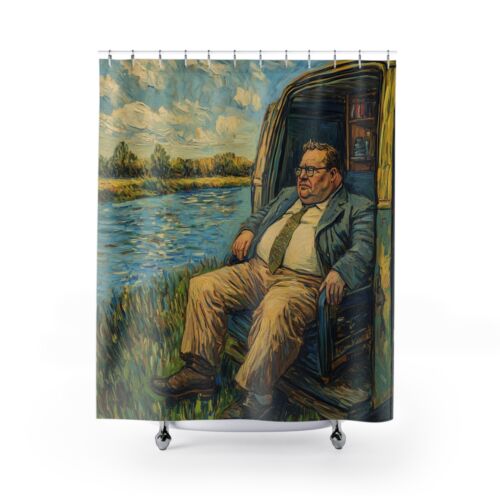 Tenda doccia A Van Gogh giù dal fiume stile Van Gogh stampa arredo bagno - Foto 2 di 5