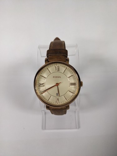 Fossil Damenuhr Sand Leder Creme 36mm Zifferblatt Tag WR 3 ATM neue Batterie - Bild 2 von 13