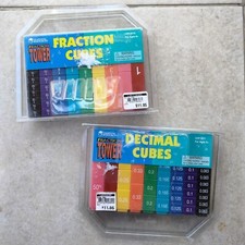 NEW Learning Resources Fraction Tower Fraction Cubes  Decimal Cubes For Ages 8 