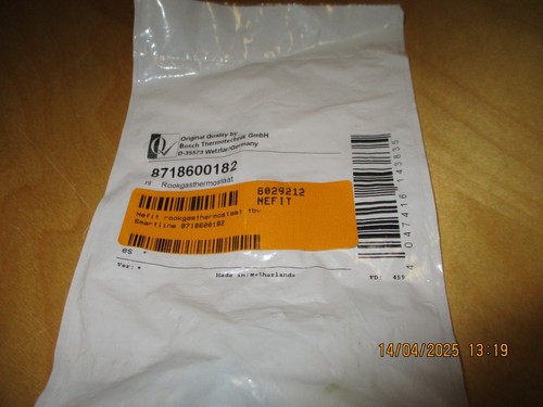 Bosch Nefit 8718600182 8029212 Rauchgasthermostat Smartline NEU - 第 1/2 張圖片