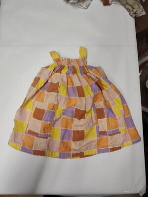 Open Edit Baby Girl Dress, Checker Pattern, Size 2