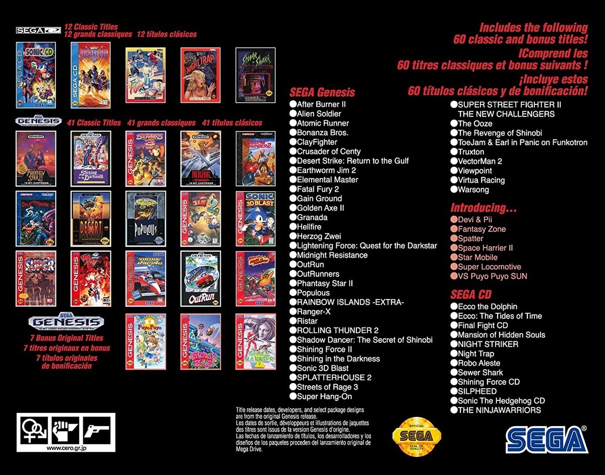 SEGA - 北米版 SEGA GENESIS MINI SEGA Genesis Mini 2 North America Version Genesis Mega Drive