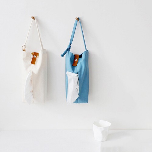 Canvas Cloth Tissue Box Hanging Napkin Paper Holder for Home Car Nordic Livin Pe - Picture 5 of 13