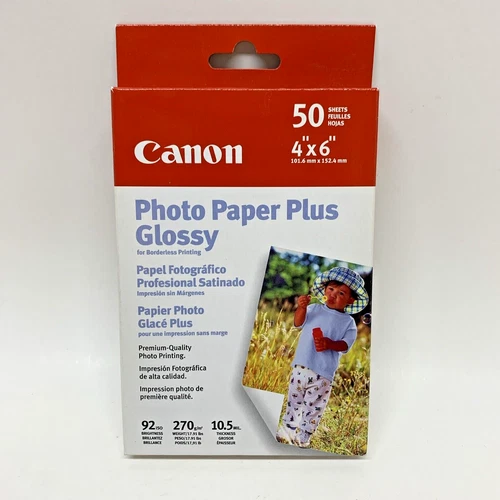 Canon Photo Paper Plus Glossy 4x6 50 Sheets