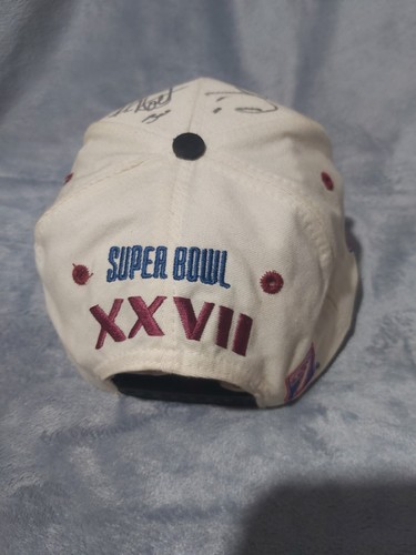 De Colección 1993 Logotipo 7 DALLAS VAQUEROS Sombrero Super Bowl XXVII Campeones Firmas Firmadas - Imagen 6 de 8