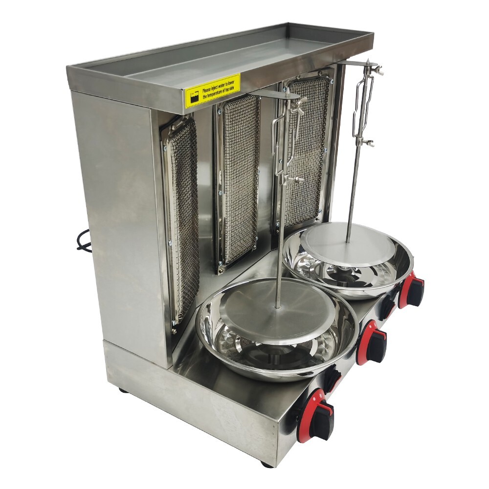 LP Gas Shawarma Grill Machine Vertical Kebab Oven Rotating