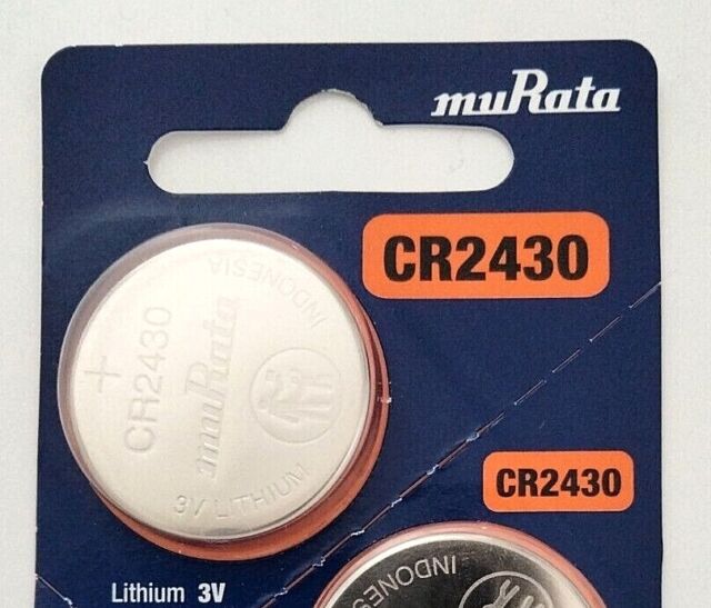 Battery 3V CR2430 muRata Lithium Battery, For Clock, for Watch, By Swiss