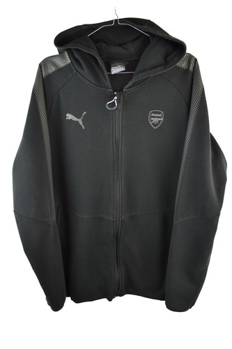 Puma Arsenal Hoodie schwarz Gr. L Herren Full Zip Freizeit Outdoor Oberbekleidung