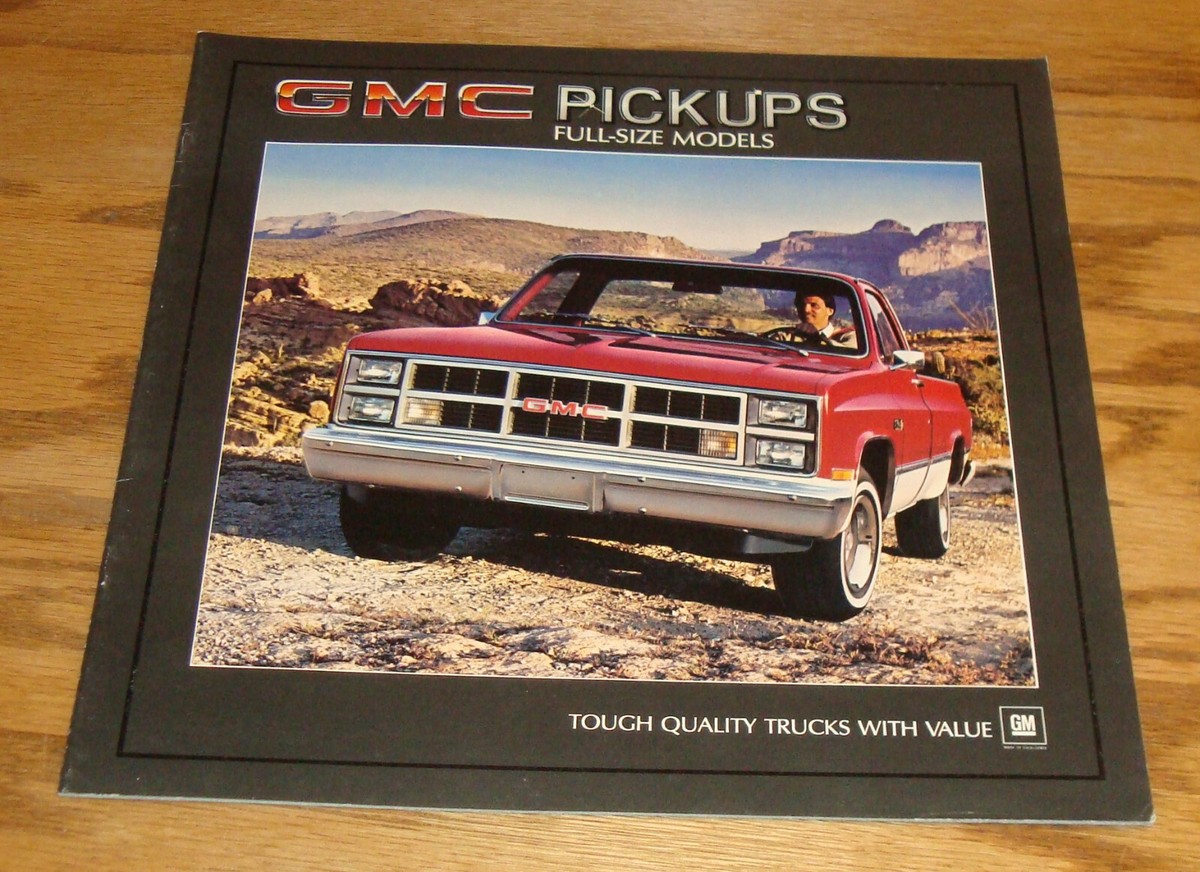 Original 1984 GMC Full-Size Pickup Truck Deluxe Sales Brochure 84