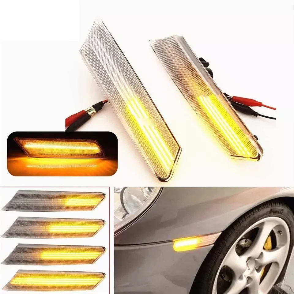 Recambo Indicatore di direzione laterale a LED adatto per Porsche Boxster | Cayman | 987 | anno di costruzione 2005-2008 | nero