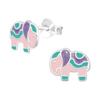 1 Paar Ohrringe Ohrstecker 925 Sterling Silber Mit Indischem Elefant