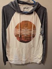 Urban Pipeline Large Boys Jersey Graphic Hoodie Cream/Gray