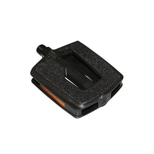 Pédales vélo de ville Newton 9/16 résine noire pour éviter de glisser des pédales en cuir