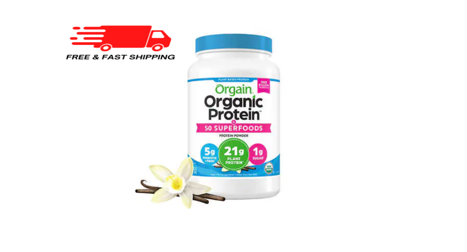 Orgain Organic Protein and Superfoods Plant Based Protein Powder
