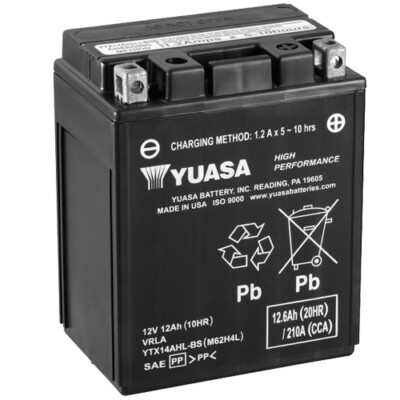 Batterie für Peugeot Geopolis 400 Premium 11 YUASA YTX14AHL-BS AGM geschlossen