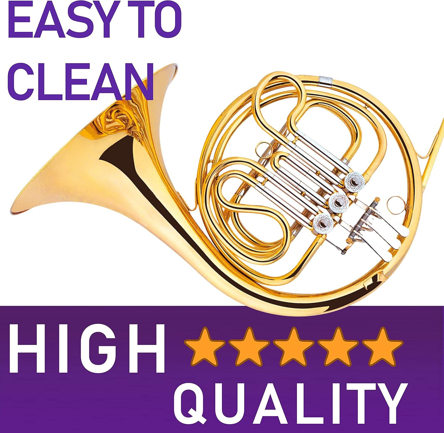 French Horn ALL-INCLUSIVE Cleaning & Care Kit with Instructions: Valve Oil + Sli
